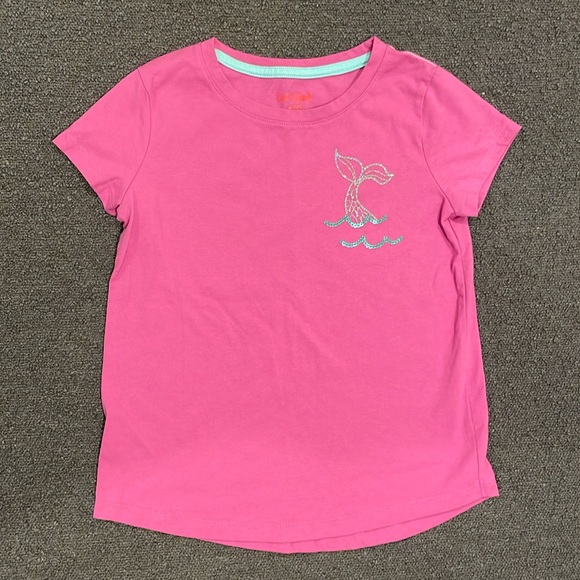 Lot of 2 Cat & Jack short sleeved glitter graphic tee in size 7/8 - Picture 2 of 10